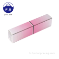 Belle boîte à rouge à lèvres en papier recyclé rose personnalisé